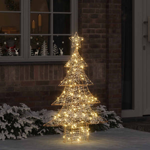 Vidaxl kerstboom met 120 led warmwit 120,5 cm pet