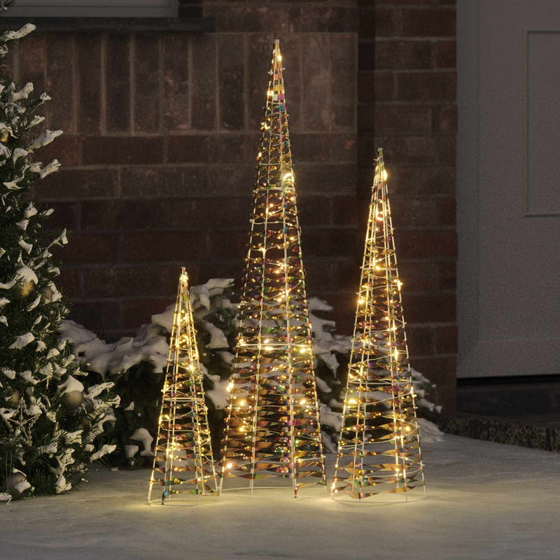Chargez l'image dans la visionneuse de la galerie, Vidaxl kerstboom met 90 led 3 pcs warmwit 20 x 20 x 80 cm pet
