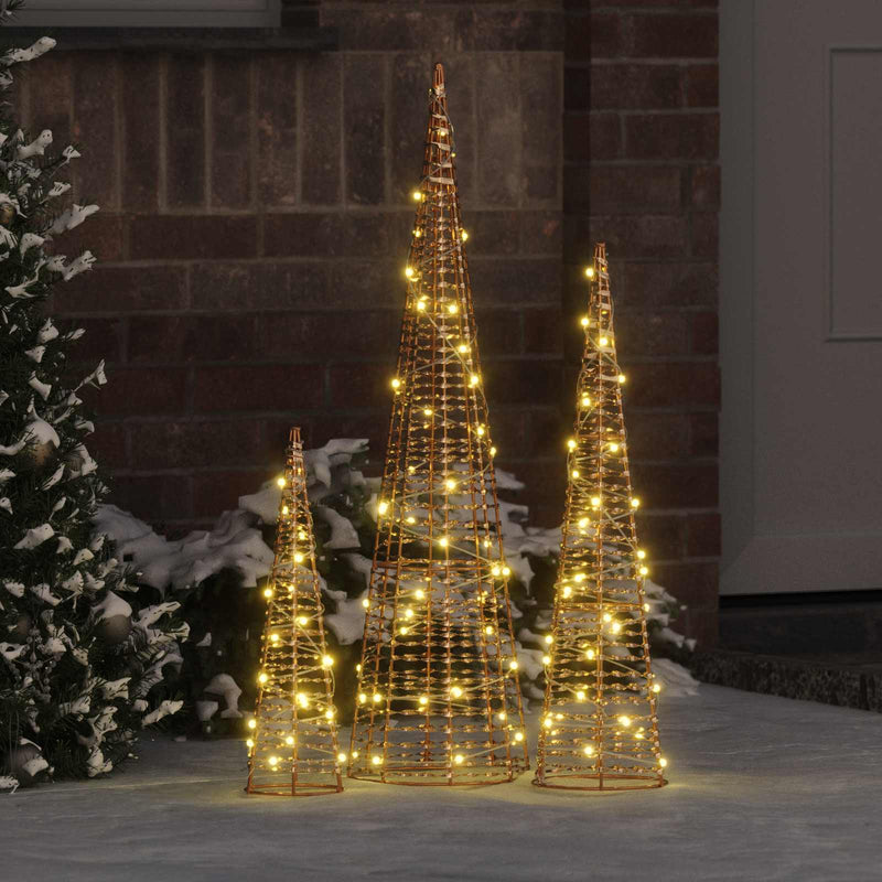 Chargez l'image dans la visionneuse de la galerie, Vidaxl kerstboom met 90 led 3 pcs warmwit 20 x 20 x 80 cm pet
