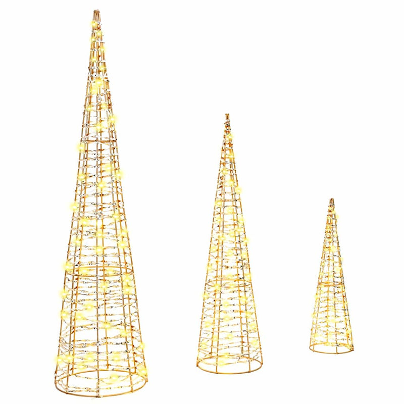 Chargez l'image dans la visionneuse de la galerie, Vidaxl kerstboom met 90 led 3 pcs warmwit 20 x 20 x 80 cm pet
