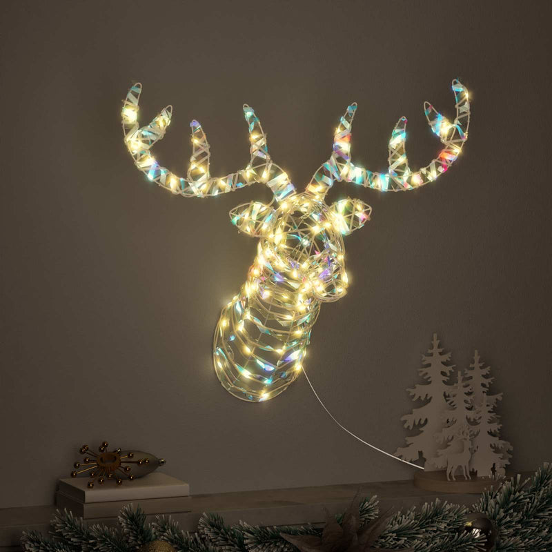 Chargez l'image dans la visionneuse de la galerie, Vidaxl rendier trek slede met 140 led warmwit 68 x 36.5 x 62.5 cm pet
