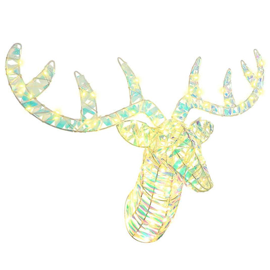 Vidaxl rendier trek slede met 140 led warmwit 68 x 36.5 x 62.5 cm pet