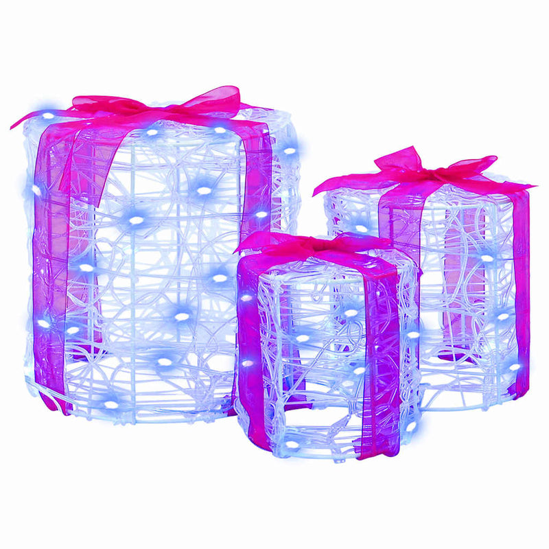 ギャラリービューアに画像をロードする, Vidaxl decoratie voor geschenkdoos 3 pcs blauw 20 x 20 x 21 cm acryl
