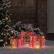Vidaxl cadeau doos met 60 led 3 pcs multikleur 20 x 20 x 20 cm acryl