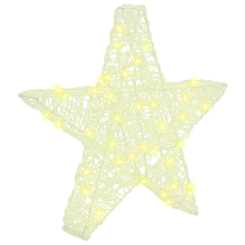 ギャラリービューアに画像をロードする, Vidaxl 3d ster met 50 led warmwit 55 x 53,5 x 10 cm acryl
