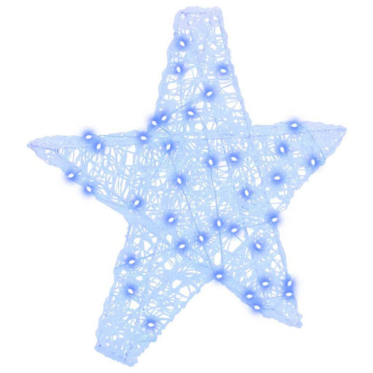 Vidaxl 3d ster met 50 led blauw 55 x 53,5 x 10 cm acryl