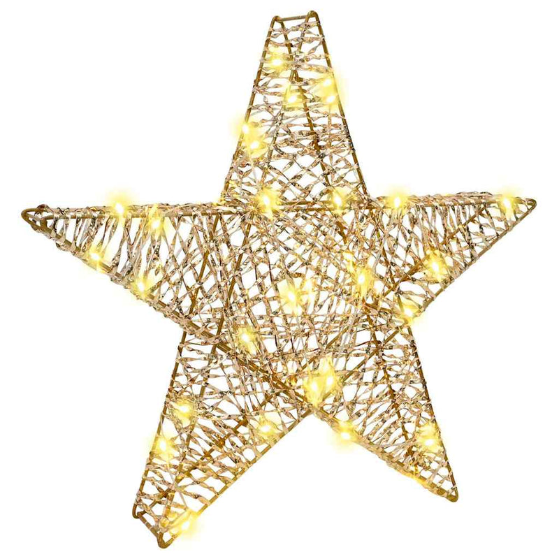 ギャラリービューアに画像をロードする, Vidaxl 3d ster met 50 led warmwit 55 x 52.5 x 9 cm pet
