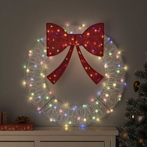 Vidaxl krans met 60 led multikleur 76 x 76 x 8,5 cm acryl