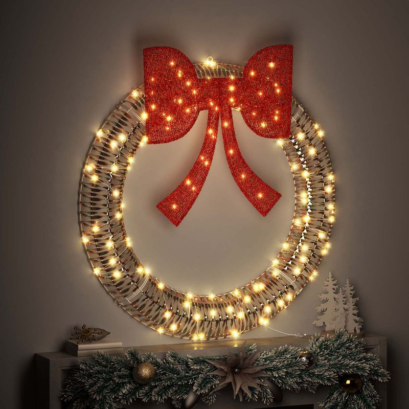 Chargez l'image dans la visionneuse de la galerie, Vidaxl krans met 150 led warmwit 121 x 121 x 10 cm pet
