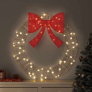 Vidaxl krans met 60 led warmwit 76 x 76 x 8 cm pet