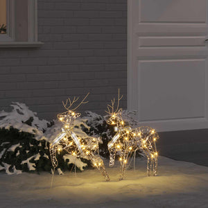 Vidaxl led rendieren met 40 led 2 pcs warmwit pet