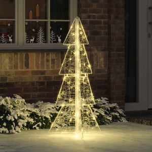 Vidaxl kerstboom met 100 led warmwit 120 cm acryl