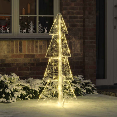 Vidaxl kerstboom met 100 led warmwit 120 cm acryl