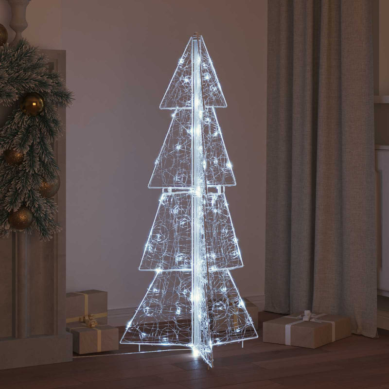 Chargez l'image dans la visionneuse de la galerie, Vidaxl kerstboom met 100 led koud wit 120 cm acryl

