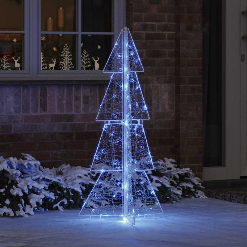 Chargez l'image dans la visionneuse de la galerie, Vidaxl kerstboom met 100 led blauw 120 cm acryl

