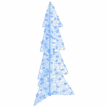 Vidaxl kerstboom met 100 led blauw 120 cm acryl
