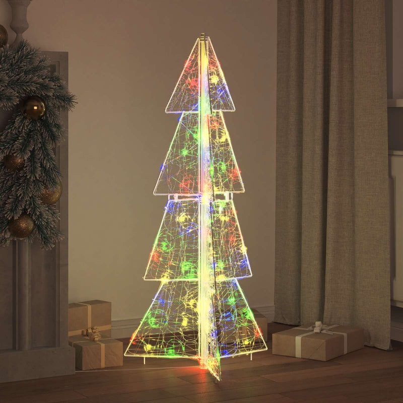 Chargez l'image dans la visionneuse de la galerie, Vidaxl kerstboom met 100 led multikleur 120 cm acryl
