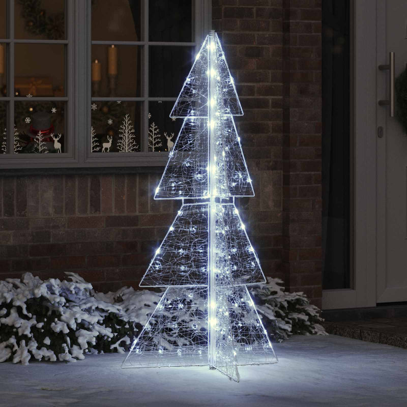 Chargez l'image dans la visionneuse de la galerie, Vidaxl kerstboom met 160 led koud wit 150 cm acryl
