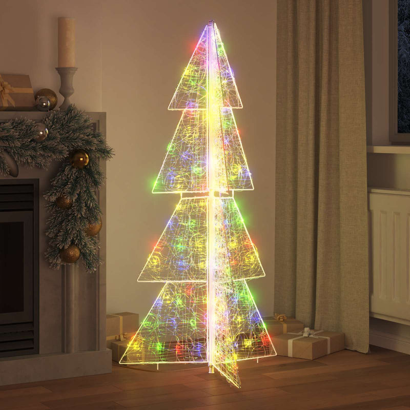ギャラリービューアに画像をロードする, Vidaxl kerstboom met 160 led multikleur 150 cm acryl
