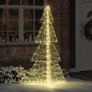 Vidaxl kerstboom met 240 led warmwit 180 cm acryl