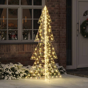 Vidaxl kerstboom met 240 led warmwit 180 cm pet