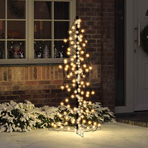 Vidaxl kerstboom met 160 led warmwit 150 cm rattan