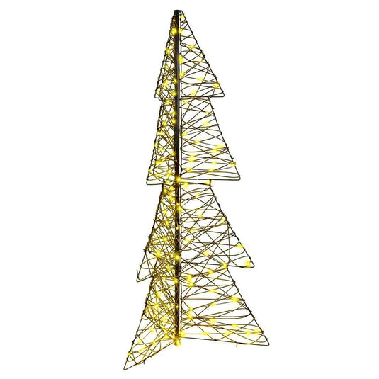 Vidaxl kerstboom met 160 led warmwit 150 cm rattan