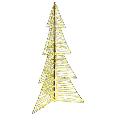 Vidaxl kerstboom met 240 led warmwit 180 cm rattan