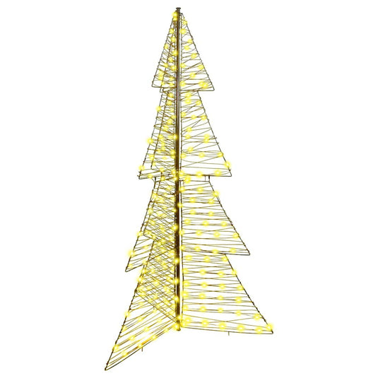 Vidaxl kerstboom met 240 led warmwit 180 cm rattan