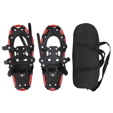 Vidaxl 3 in 1 sneeuwschoenen rood en zwart 21 inches aluminium en hdpe