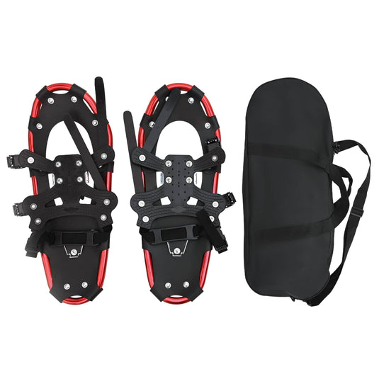 Vidaxl 3 in 1 sneeuwschoenen rood en zwart 21 inches aluminium en hdpe