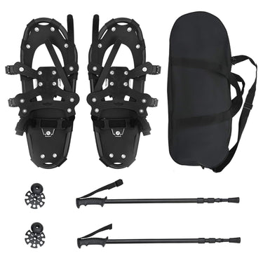 Vidaxl 3 in 1 sneeuwschoenen met wandelschoenen zwart 21 inches