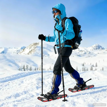 Vidaxl 3 in 1 sneeuwschoenen rood en zwart 25 inches aluminium en hdpe