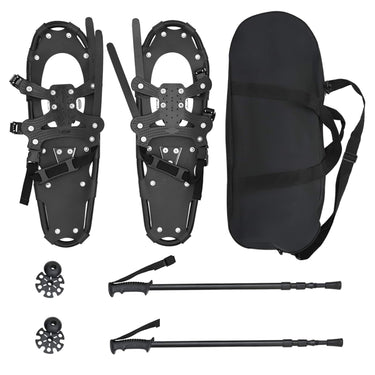 Vidaxl 3 in 1 sneeuwschoenen met wandelschoenen zwart 25 inches