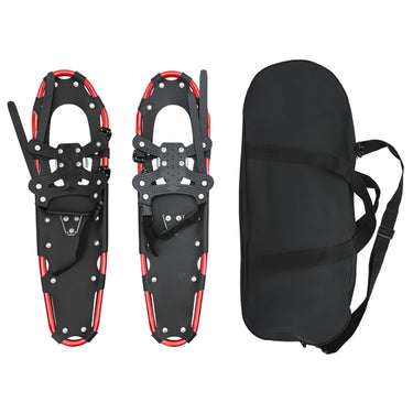 Vidaxl 3 in 1 sneeuwschoenen rood en zwart 30 inches aluminium en hdpe