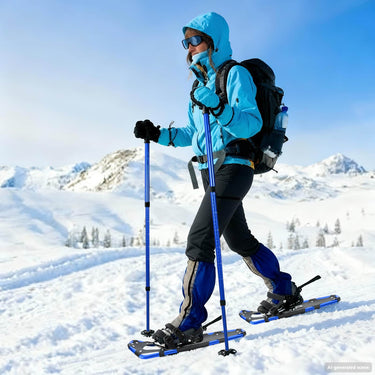 Vidaxl 3 in 1 sneeuwschoenen met wandelschoenen blauw en zwart