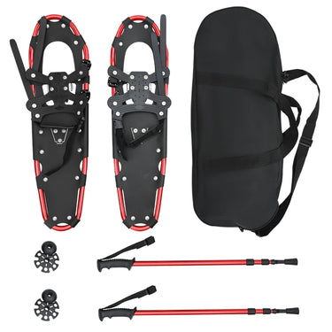 Vidaxl 3 in 1 sneeuwschoenen met wandelschoenen rood en zwart