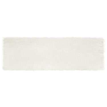 Vidaxl nep schapenvacht tapijt tafalla wit 80 x 250 cm polyester