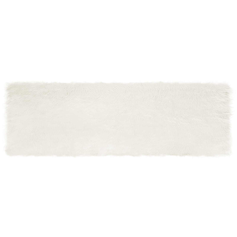 Chargez l'image dans la visionneuse de la galerie, Vidaxl nep schapenvacht tapijt tafalla wit 80 x 250 cm polyester
