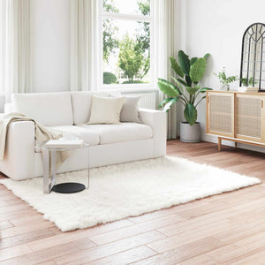 Vidaxl nep schapenvacht tapijt tafalla wit 140 x 200 cm polyester