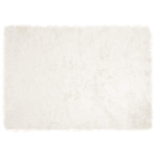 Vidaxl nep schapenvacht tapijt tafalla wit 140 x 200 cm polyester