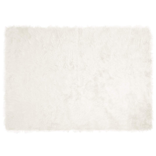 Vidaxl nep schapenvacht tapijt tafalla wit 240 x 340 cm polyester