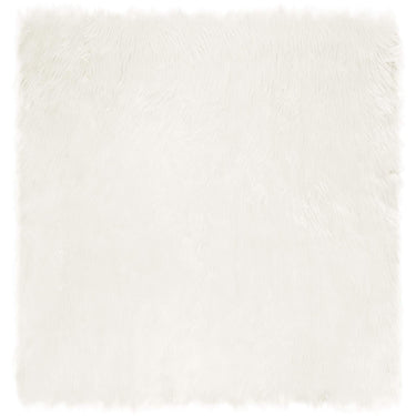 Vidaxl nep schapenvacht tapijt tafalla wit 120 x 120 cm polyester