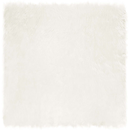Vidaxl nep schapenvacht tapijt tafalla wit 160 x 160 cm polyester