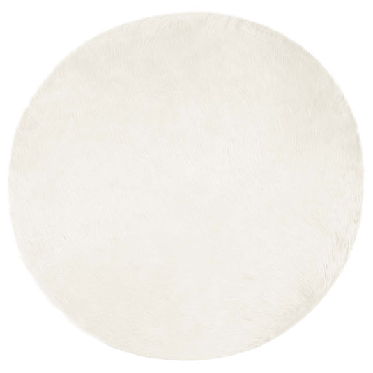 Vidaxl nep schapenvacht tapijt tafalla wit ø 80 cm polyester
