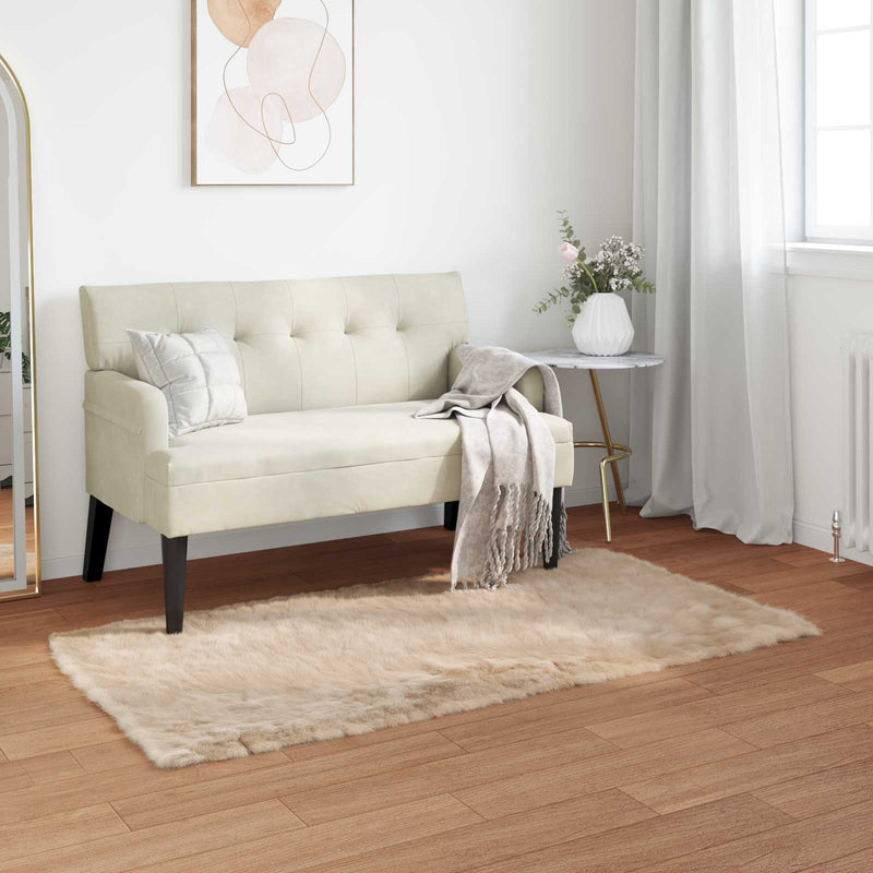 Afbeelding laden in galerijviewer, Vidaxl nep schapenvacht tapijt tafalla beige 60 x 110 cm polyester
