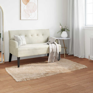 Vidaxl nep schapenvacht tapijt tafalla beige 80 x 150 cm polyester