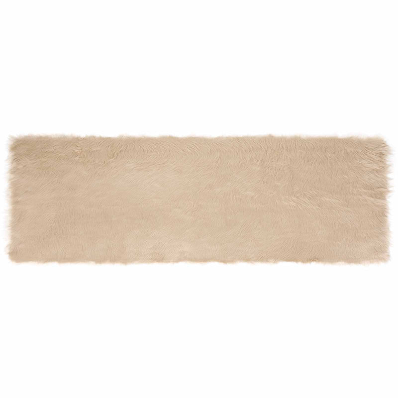 Afbeelding laden in galerijviewer, Vidaxl nep schapenvacht tapijt tafalla beige 80 x 250 cm polyester
