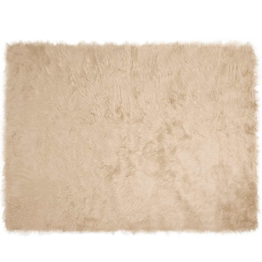 Vidaxl nep schapenvacht tapijt tafalla beige 240 x 340 cm polyester