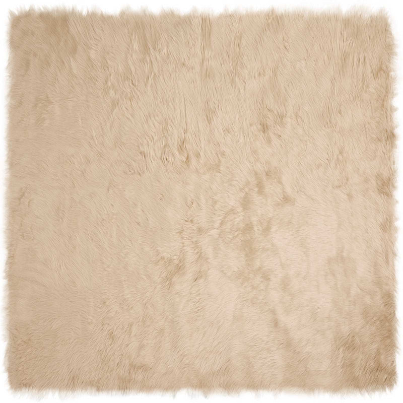 Afbeelding laden in galerijviewer, Vidaxl nep schapenvacht tapijt tafalla beige 160 x 160 cm polyester
